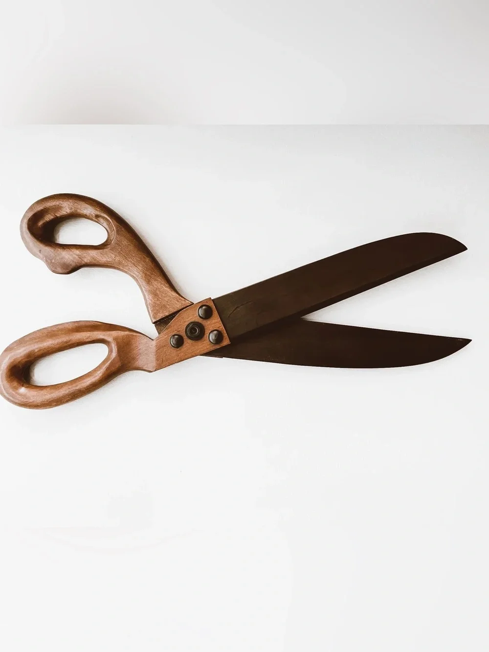 Pottery Barn VINTAGE 36” Oversized Scissors Wall Art - Brown and Black